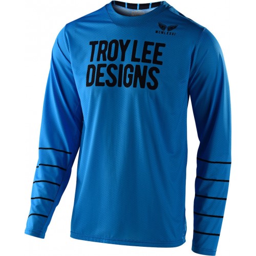 CAMISOLA TROY LEE DESIGNS 2021 GP AIR PINSTRIPE - OCEAN / PRETO